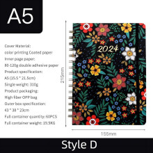 Herrnalise 2024 Planner - Weekly & Monthly, Jan-Dec 2024, Tabs, Thick Paper, Hardcover, Pocket, Quotes, 6.3"x8.5"