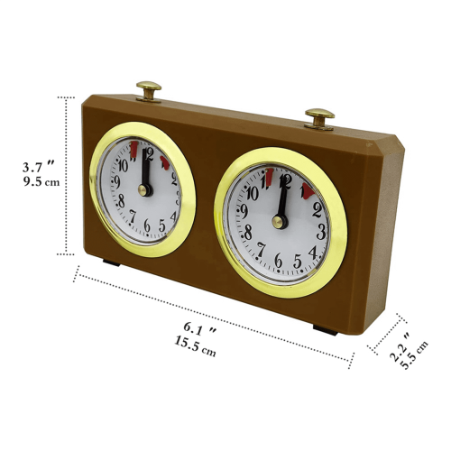 2X Mechanical Chess Clock Analog for Chess Game Timer Clock Official Clocks No Battery Needed 1