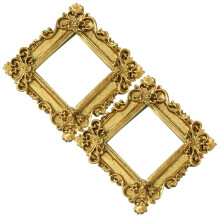 2 Pcs Miniature Photo Frame Norse Decor Home Supplies Scene Models Resin Square