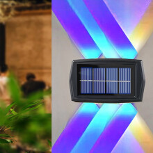 Solar Wall Lights Outdoor Waterproof, LED Landscape Spotlights, Wireless Solar Powered Garden Lights for Yard, Walkway