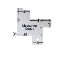 Silver Mini Seam Gauge by chuanquan - Metal Sewing Ruler, Compatible with DIY Knitting & Craft Tools (B)