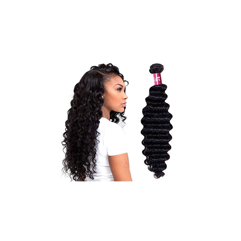 Brazilian Deep Wave Virgin Human Hair Bundles 22 Inch 9A Natural Texture Extensions Minimal Shedding