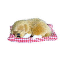 ZTGD Cute Simulation Sleeping Puppy Dog Doll Toy with Sound Kid Toy Decoration Gift