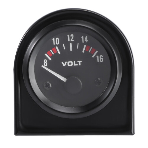 Voltmetro da 52 mm per auto, 8~16 V, luce LED, DC12 V