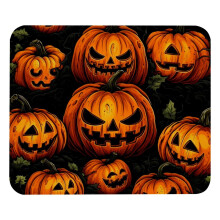 Halloween Græskar Musemåtte, 8,3'' x 9,8'', Skridsikker Gummibase, Firkantet Design til Laptop, Skrivning, Gaming, Skole, Kontor, Hjem