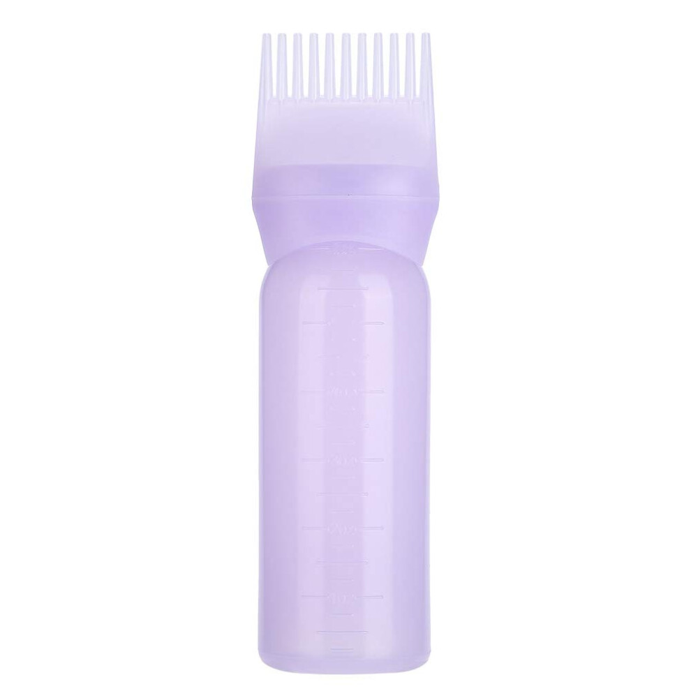 Purple Hair Dye Applicator Bottle With Comb For Precise Color Mixing And Even Application,