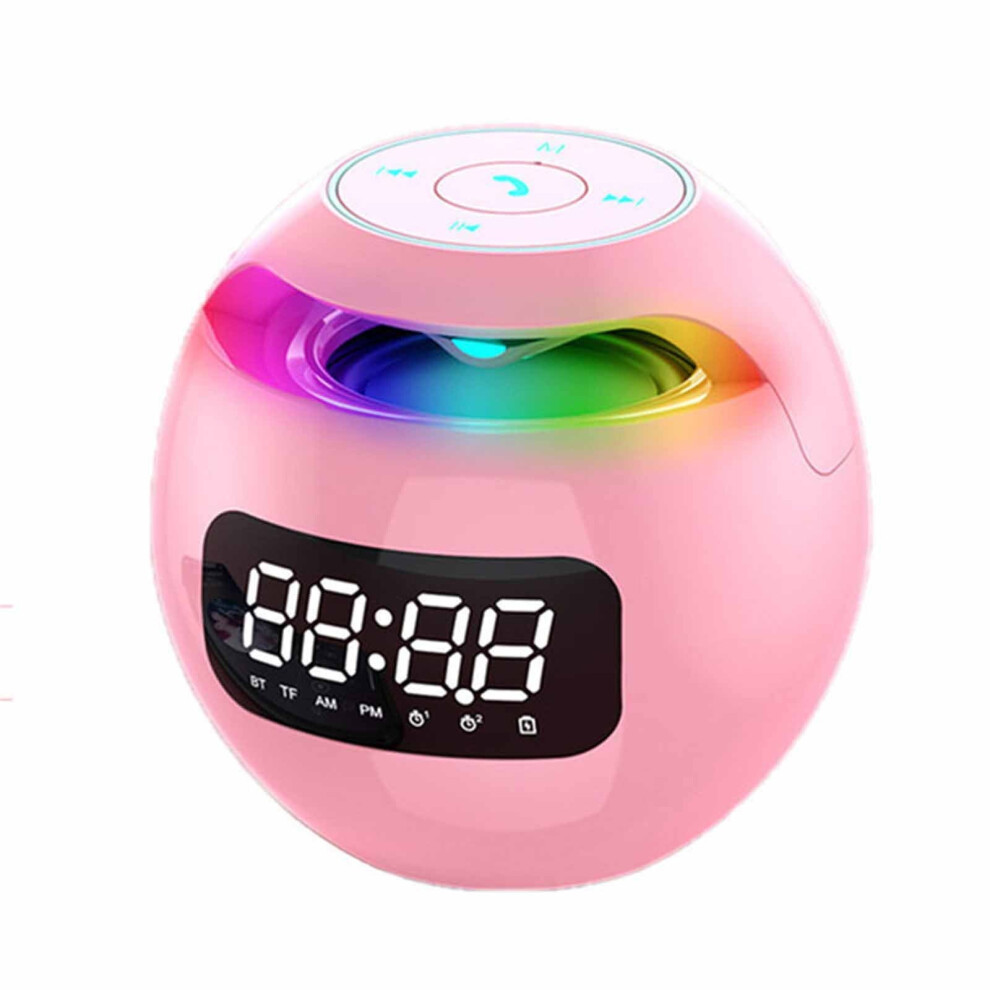 Gnobogi Wireless Bluetooth Speaker, Colorful Subwoofer With Led Display, Fm Radio, Alarm Clock, Hifi Card, Mp3, Portable Audio 9482726597988