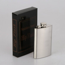 Portable 6oz Stainless Steel Hip Flask with Funnel, Compatible with Whiskey, Liquor, Wine - Elegant Pocket Alcohol Bottle for Men & Women