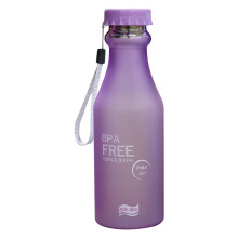 YANHAIGONG Plastic Water Bottle, Clear Matte, Lightweight & Leak-Proof, Compatible with Gym, Sports & Outdoors, Reusable Travel Water Bottle