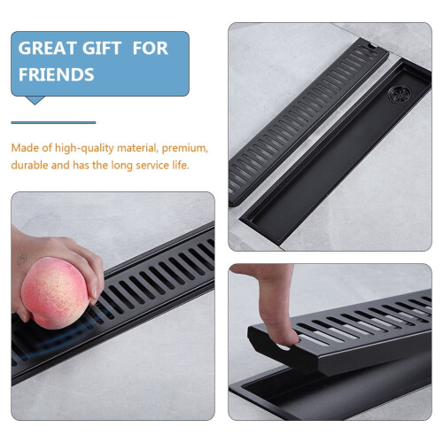 Floor Drain Flooring Filter Bath Decorations Bathroom Shower Grid Rectangular Stainless Steel 2