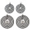 GE Electric Range Burner Element Kit 4 Pack (2, 6") WB30M1 (2, 8") WB30M2 1