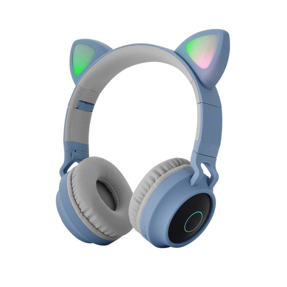 Eqwljwe Bluetooth 5.0 Wireless Cat Rabbit Ear Headset Led W/Mic Headphone For Kids Girls Bluetooth Headset Holiday Clearance 9175034956546