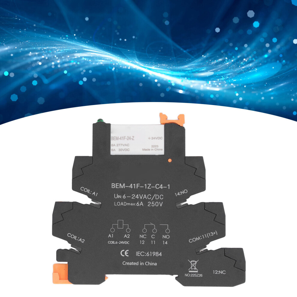 Compact Solid State Relay For Din Rail 6A 6-24V Ac/Dc Spdt Ultra Thin 7901381879359