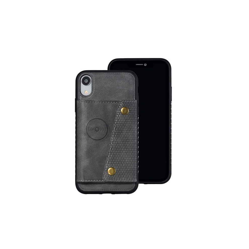 Compatible With Iphone Xr - Case With Card Holder Grey 9482828992872