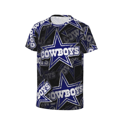 DC_Cowboys Μπλούζα με κοντό μανίκι για αγόρια και κορίτσια για αθλητική ομάδα 2