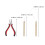 4 τεμάχια/κιτ για extensions μαλλιών Micro Ring Link, εργαλεία, πένσα κάμψης, μικροσκοπική 4