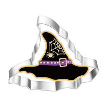 Stampi WICVIK in acciaio inossidabile a forma di cappello da strega per Halloween, stampi a forma di zucca per Halloween.