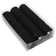 Elásticos de cabelo - Faixas de cabelo - 25 unidades - Preto