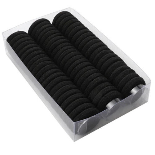 Elastiske hårbånd - Hårbånd - 25 stk. - Sort Sort