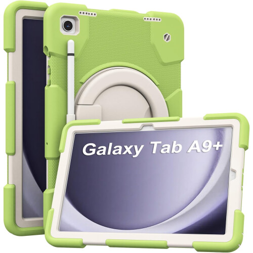 Νέα θήκη για συμβατό με Samsung Galaxy Tab A9+, 11 ιντσών με βάση για μολύβι, περιστρεφόμενη
