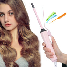 Modelador de Cachos Lmueinov Natural Curls, Aquecimento Rápido com Íons Negativos, Seguro para Todos os Tipos de Cabelo, Compatível com Ondas e