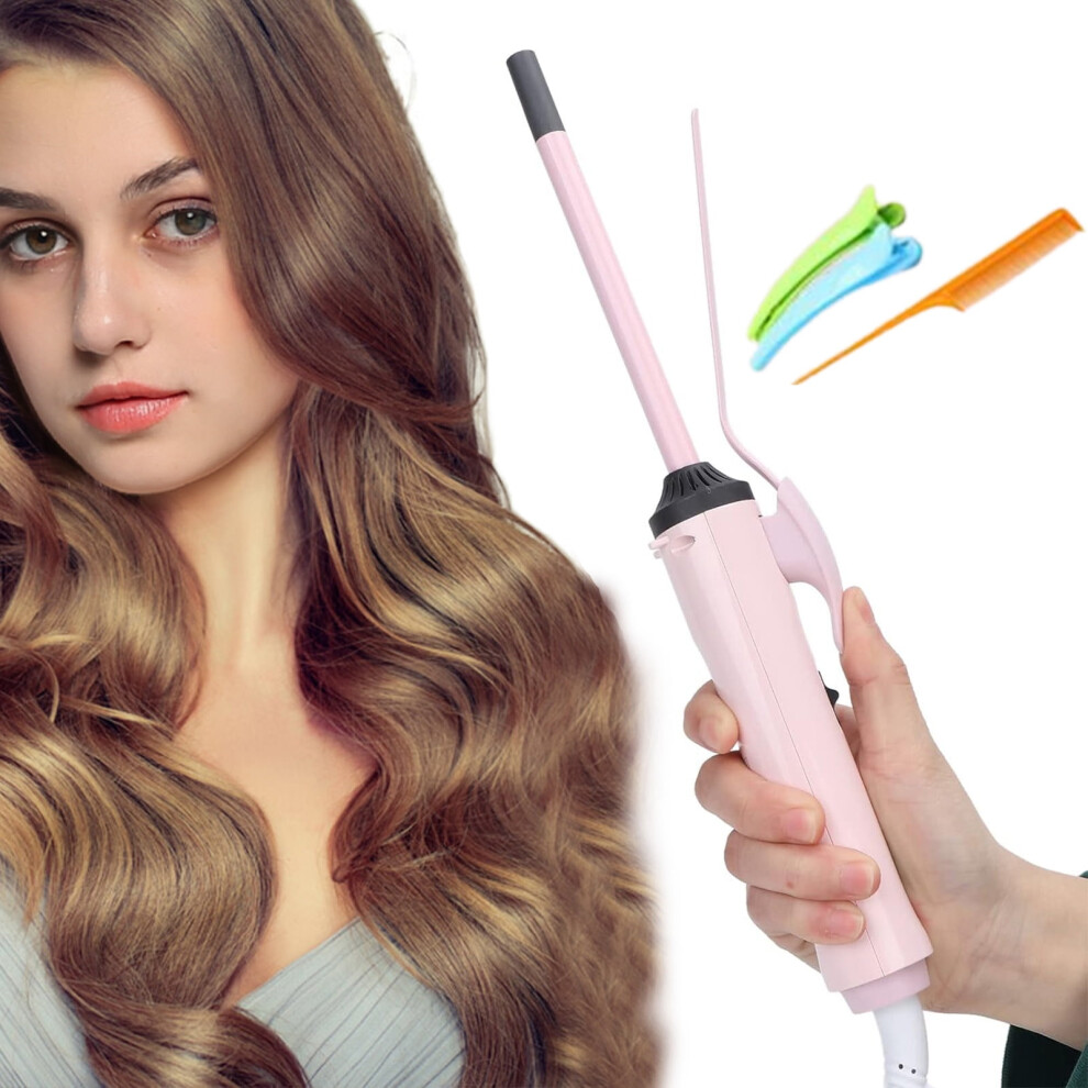 Lmueinov Natural Curls Hair Curler Wand, Negative Ion Fast Heating, Safe for All Hair Types, compatible with curling & crimping