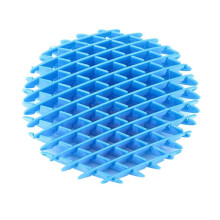 Juguete antiestrés grande con forma de serpiente, impreso en 3D, con red elástica, color azul.