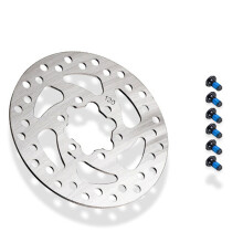 Disco de freio de 120 mm com 6 parafusos, compatível com bicicletas de estrada, mountain bikes, MTB e BMX.