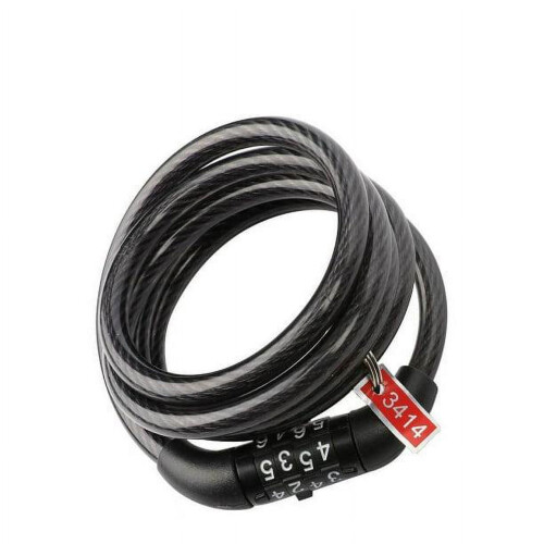 Κλειδαριά Ποδηλάτου 120cm x 8mm, Κλειδαριά με Καλώδιο Συμβατή με Ποδήλατο, Σκούτερ, 1