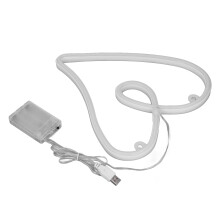 Heart Neon Light Pink 37.5x27.5cm Waterproof Dual Power Supply
