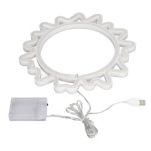 Sun Neon Sunflower Light Sign USB Rechargeable 27x27cm Warm Glow