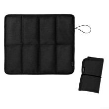 Camping Seat Pad Oxford 600D with Pearl Cotton, Foldable Lightweight Cushion for Hiking Travel Outdoors (Black)