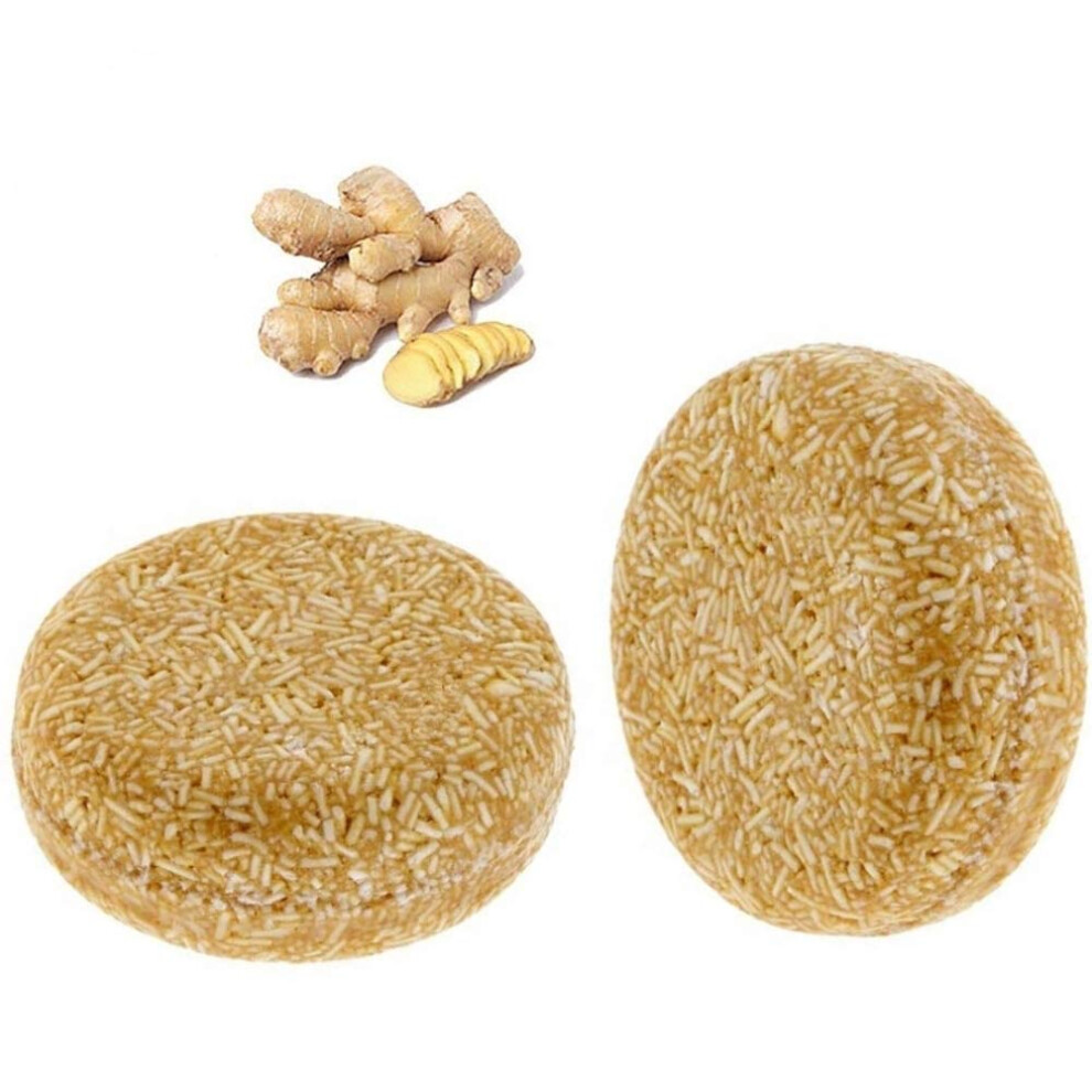 Ginger Shampoo Bar and Solid Conditioner Bar for Hair Loss Treatment, Vegan Handmade 2PCS