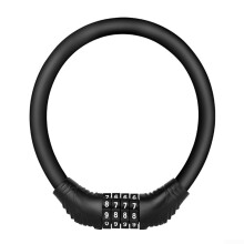 4 Digit Combination Bike Lock, Heavy Duty Alloy Weatherproof AntiTheft for Bicycle and Motorcycle (Black)