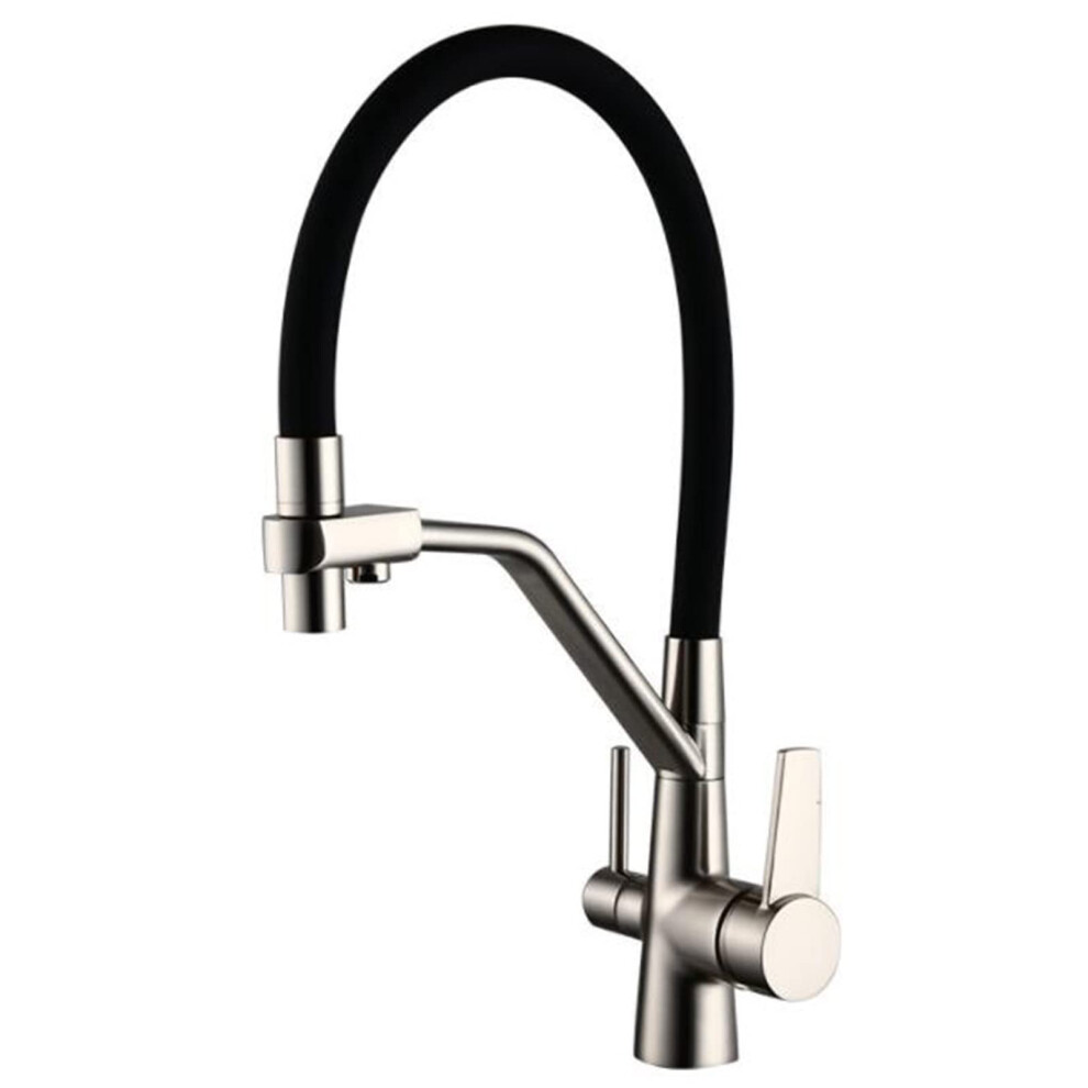 3 Way Kitchen Mixer Tap Brass 360 Swivel Hot Cold Drinking Water Faucet For Sink Purifier White 9164114880529