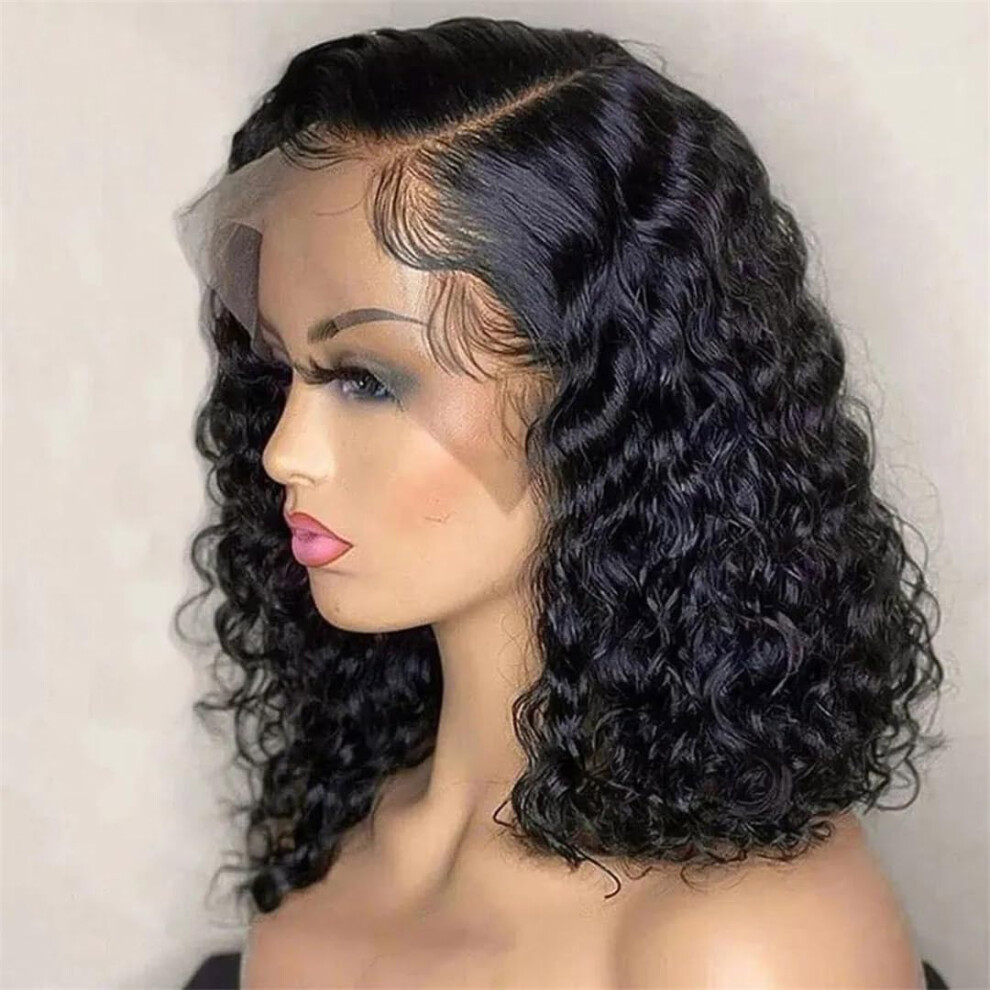 Brazilian Human Hair Wig 10 Inch Short Bob 4x4 Lace Closure 180% Density Natural Remy Hair