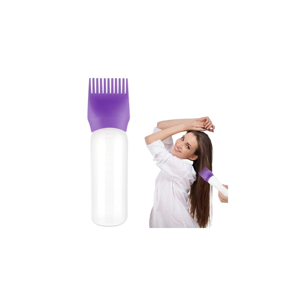 Dark/Purple Root Comb Applicator Bottle 170Ml For Precise Hair Dye Root Coverage And Easy Clean