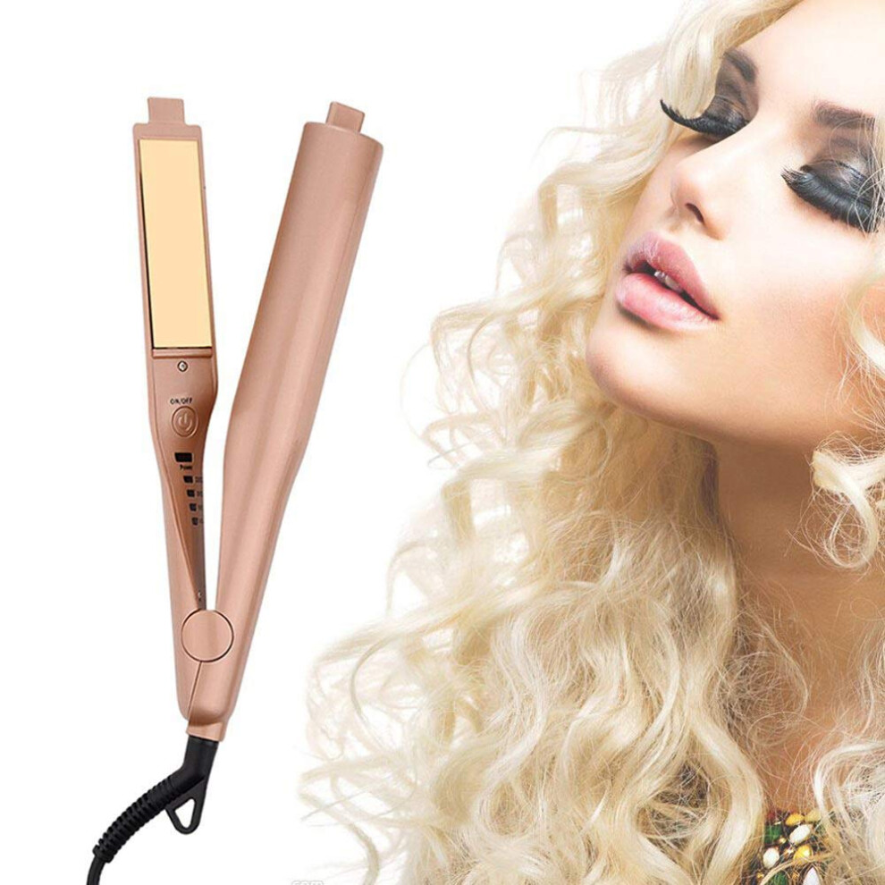 2 in 1 Ceramic Hair Straightener and Curler with Fast Heat Up, Adjustable Temperature, Dual Voltage