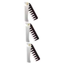 Stainless Steel Folding Hair Comb Anti Static Wide Tooth for Men Travel Grooming Massage