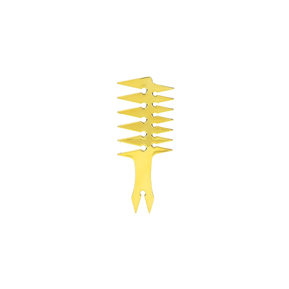 Wide Tooth Barber Comb for Men with Rounded Tips, DualSided Detangling for Wet and Curly Hair Gold