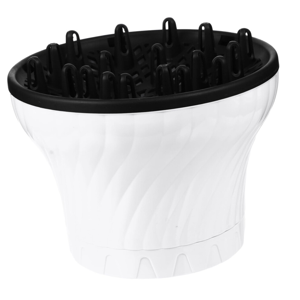 White Hair Dryer Diffuser For Curly Hair, Universal Attachment With Even Airflow And Frizz Reduction Ref: 2187