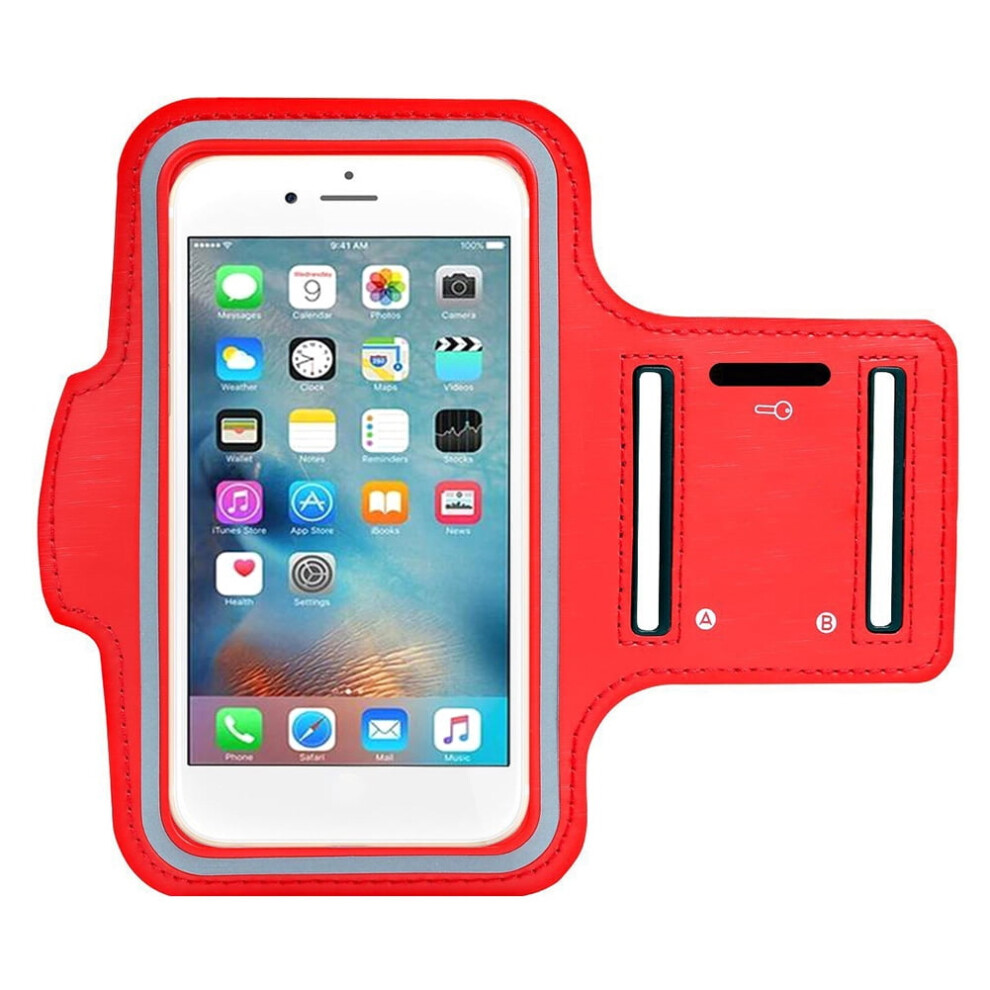 Waterproof Sweatproof Running Armband Bag With Reflective Strip, Compatible With Phones Up To 6 Inch, Key Holder For Outdoor Sports & Gym 9482726604143