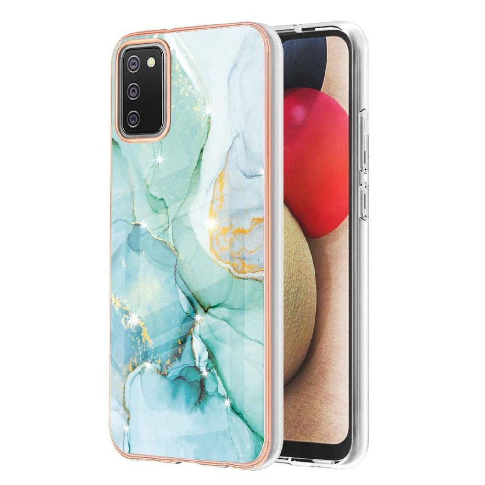 Case For Compatible With Samsung Galaxy A02s Marble Pattern Soft Bumper Slim Tpu Protection 9482726605270