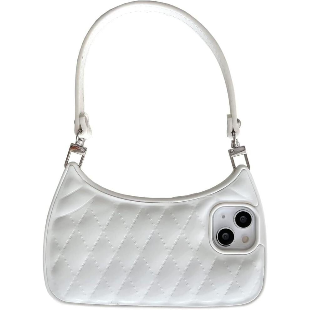 Cute 3D Handbag Phone Case For Iphone 11, Shockproof Rhombic Silicone Tpu Case With Hand Strap For Women & Girls 9027700457034