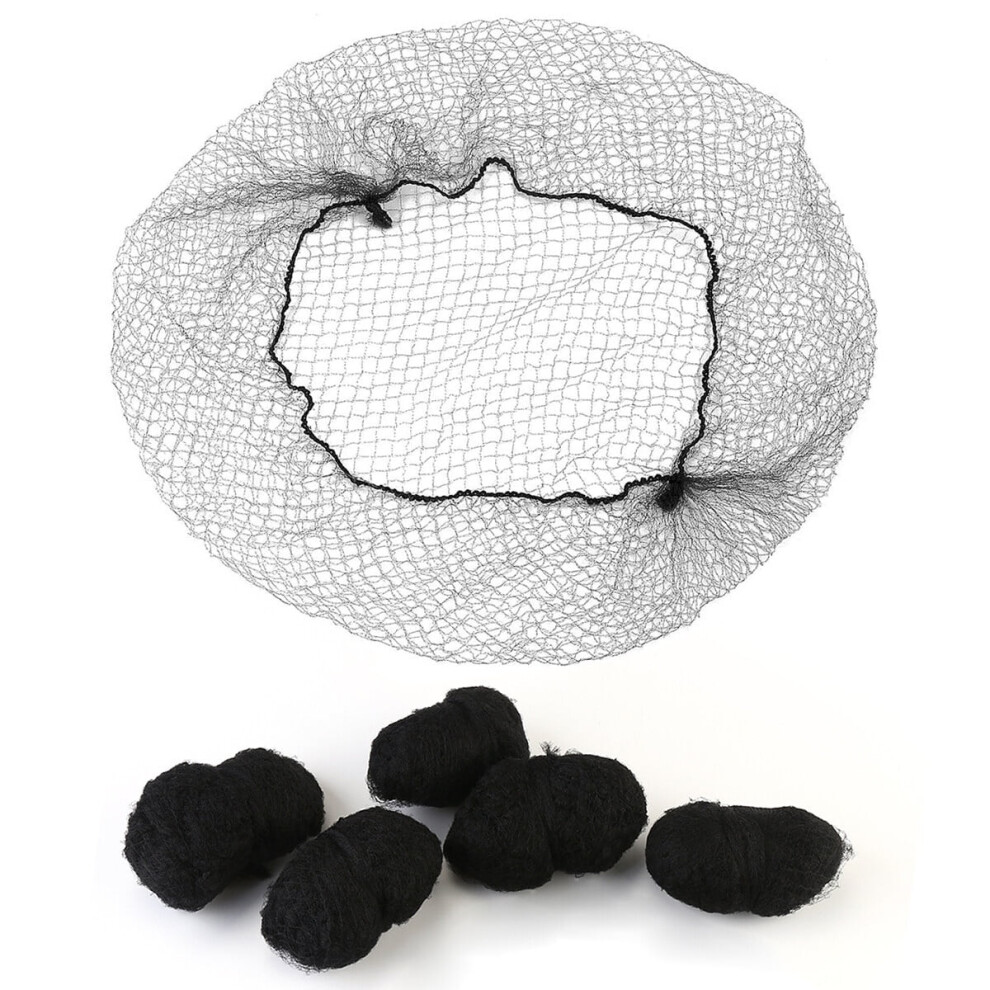 Hair Nets Pack of 100 Elastic Edge Mesh Disposable Invisible Hairnet-Black