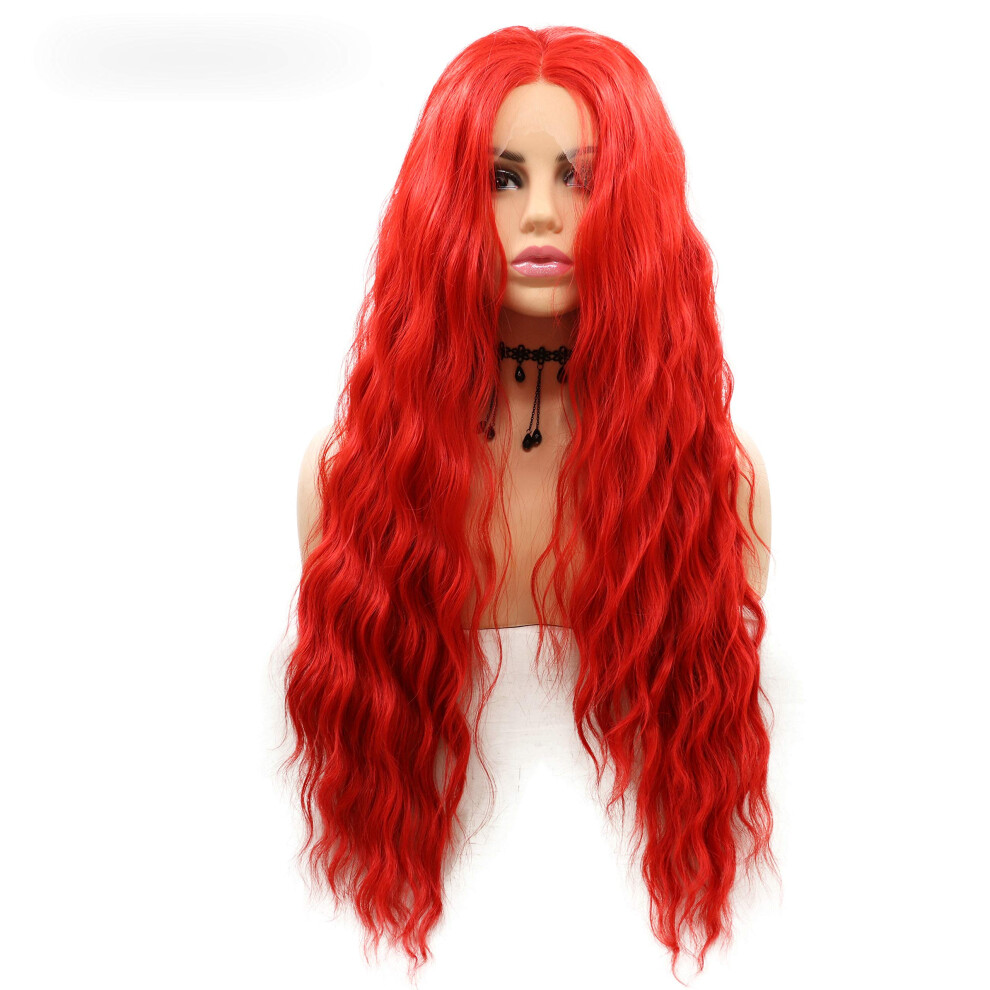 Unisex Synthetic Lace Front Wig For Women, Heat Resistant Curly Hair With Natural Hairline