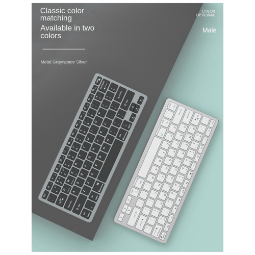 Wireless Keyboard and Mouse Kit Rechargeable 2.4G Bluetooth Combination Keys for IOS/Android/ Keyboard Gray 2