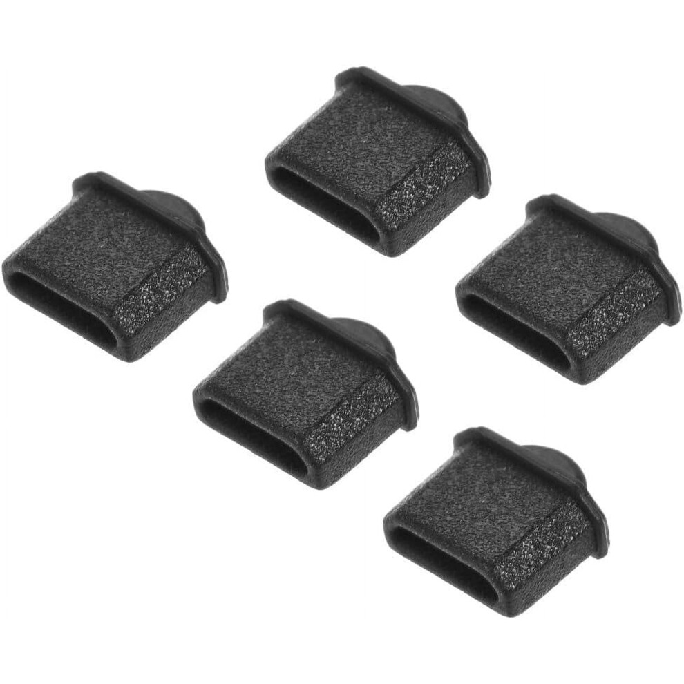 5Pcs Silicone Protectors Port Anti Dust Cap Cover Black 9175034964671