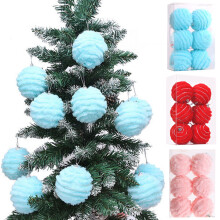 Staron Christmas Tree Ornaments (Blue), 8CM Foam Balls, Compatible with Xmas Tree Decorations, Pendant Scene Decoration