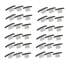 36pcs Black Wig Comb Clips with Durable Steel Teeth for Lace Front Wigs Secure Grip